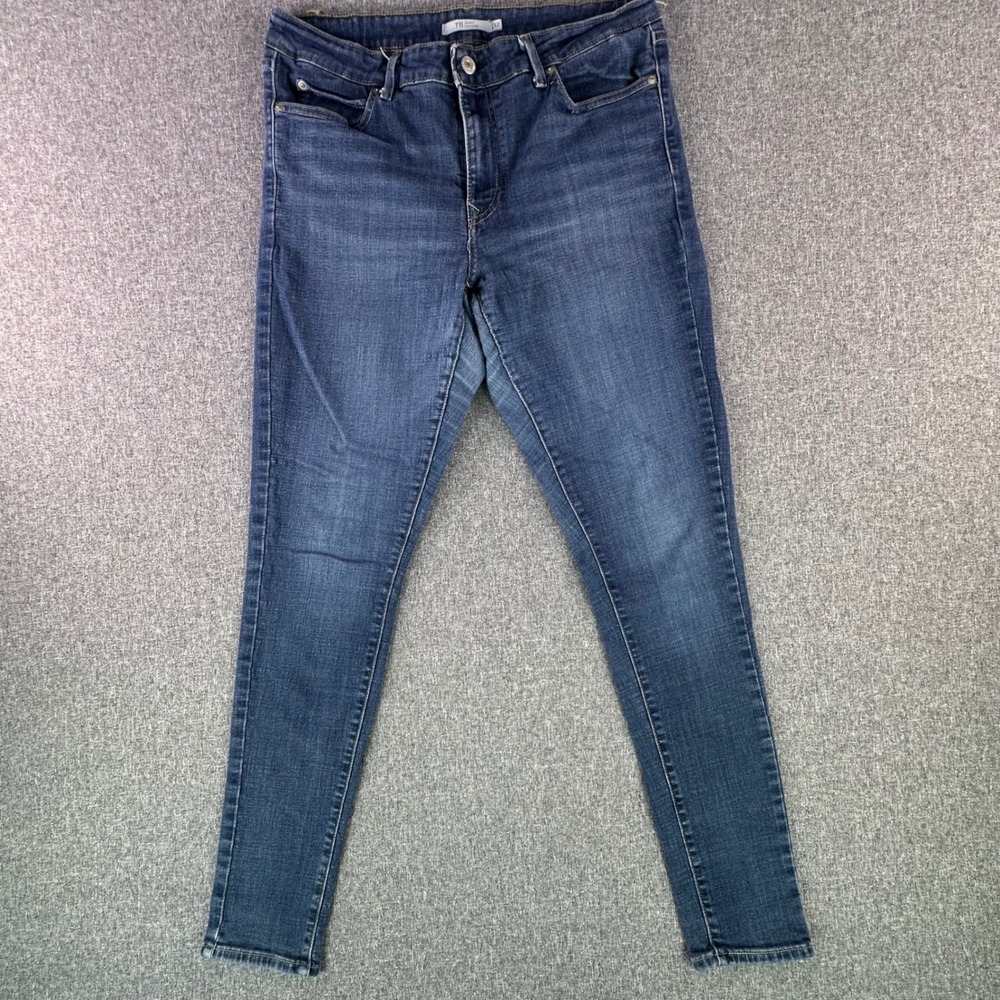 Levi's Jeans Women 32 711 Skinny Filiforme Blue Stretch Denim